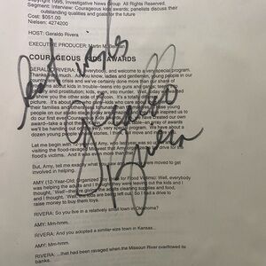 Geraldo Autographed Script